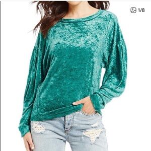 Free People We The Free Milan Crushed Velvet Top